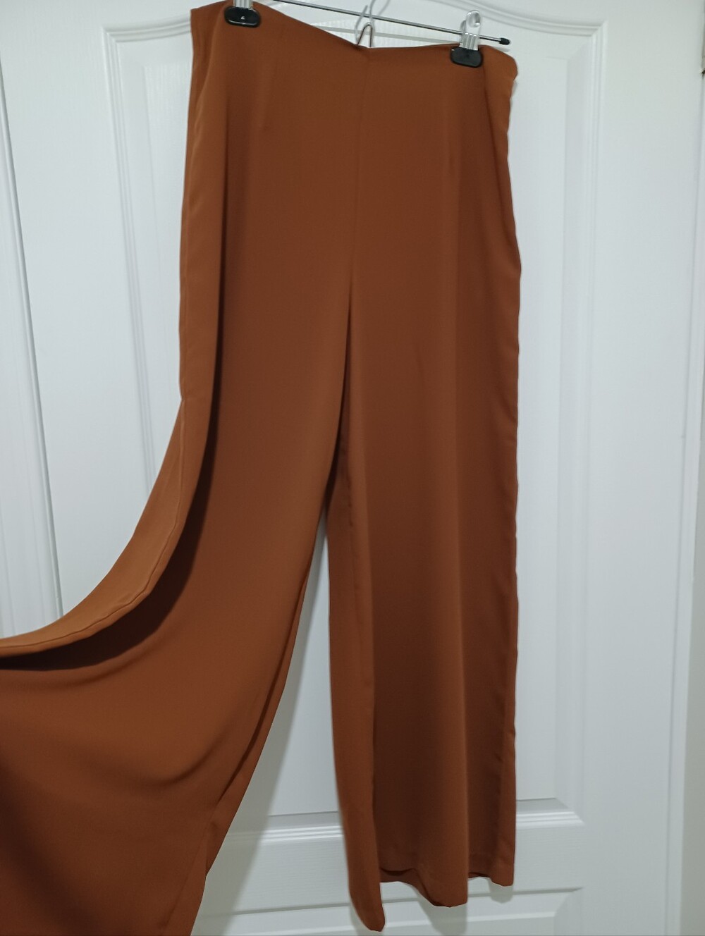 Rust Brown Wide-Leg Women’s Flowy Pants